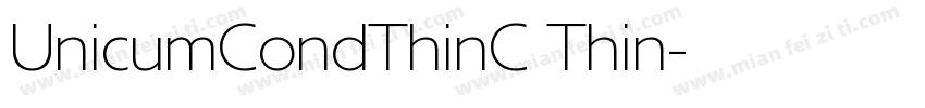 UnicumCondThinC Thin字体转换